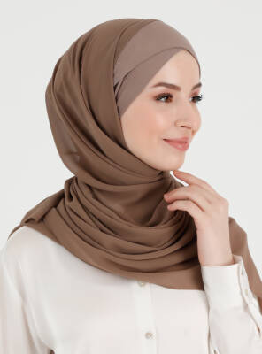 Boneli Çapraz Şifon Şal - Ecardin