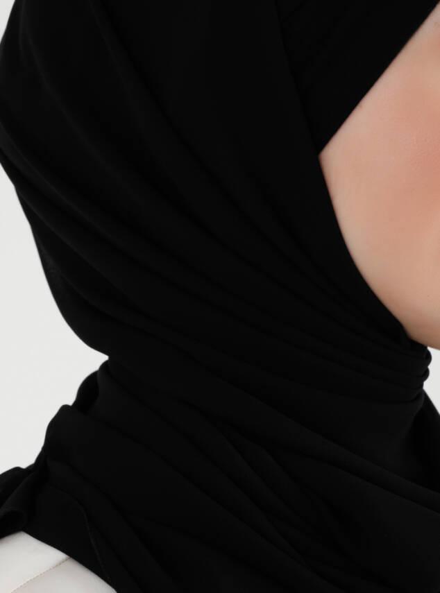 Boneli Çapraz Şifon Şal - 5