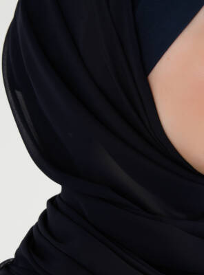 Boneli Çapraz Şifon Şal - 9