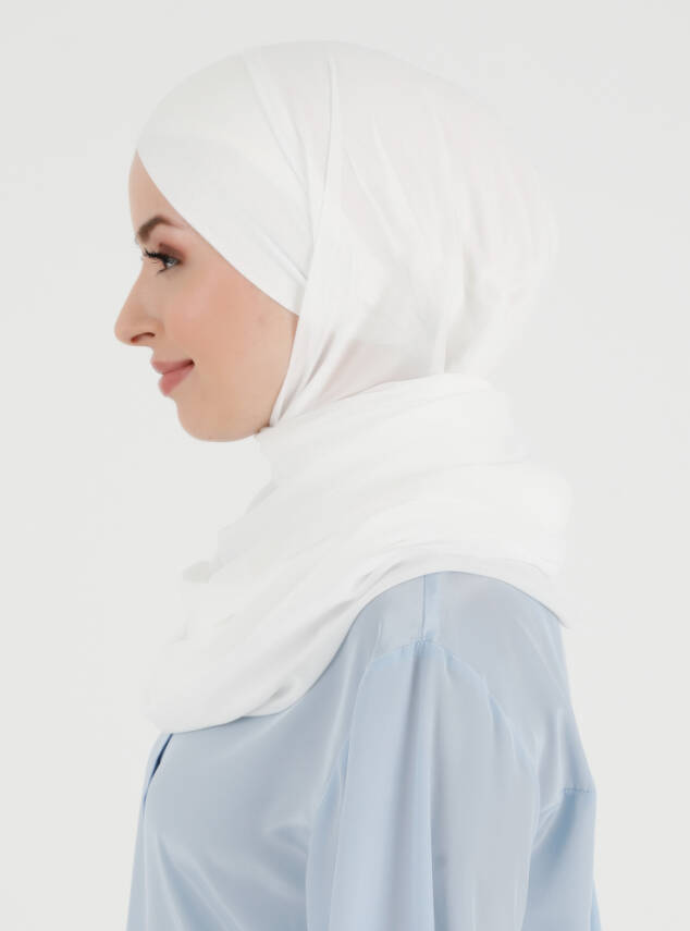 Boneli Çapraz Şifon Şal - 12