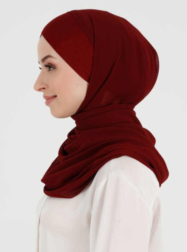 Boneli Çapraz Şifon Şal - 16