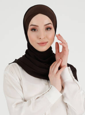 Boneli Çapraz Şifon Şal - 18