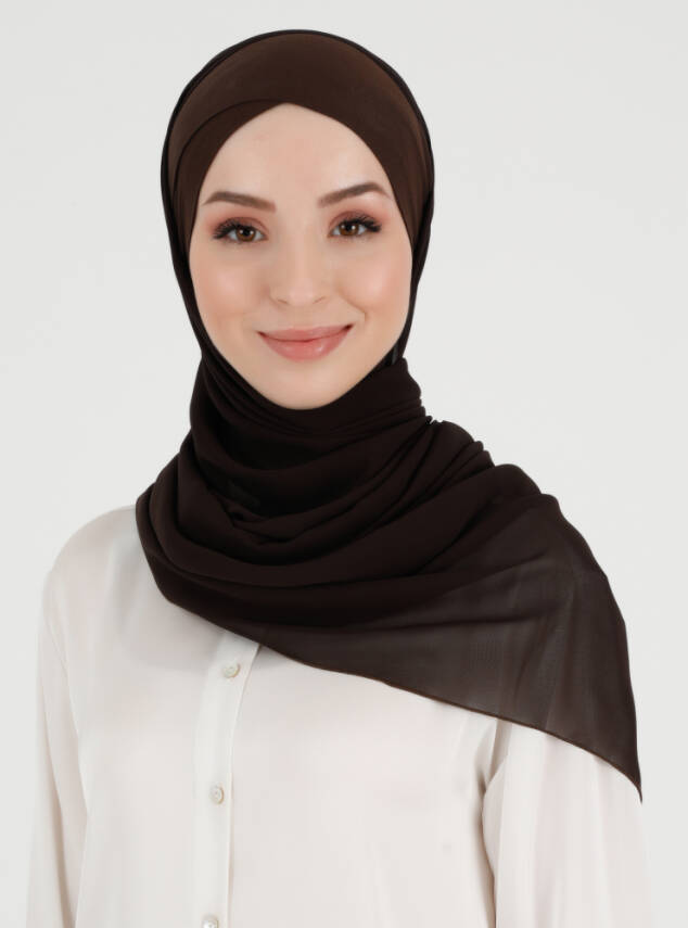 Boneli Çapraz Şifon Şal - 19