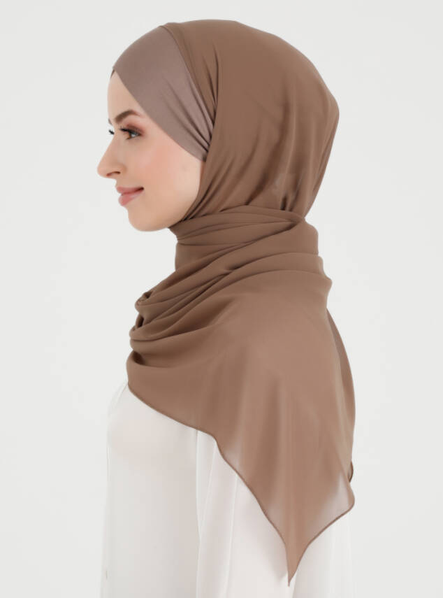 Boneli Çapraz Şifon Şal - 23