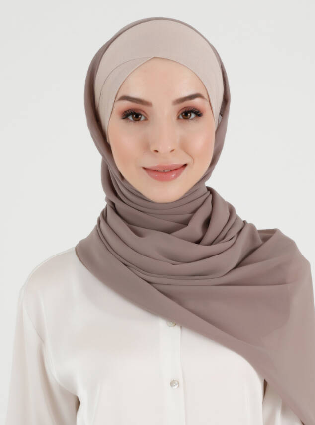 Boneli Çapraz Şifon Şal - 26