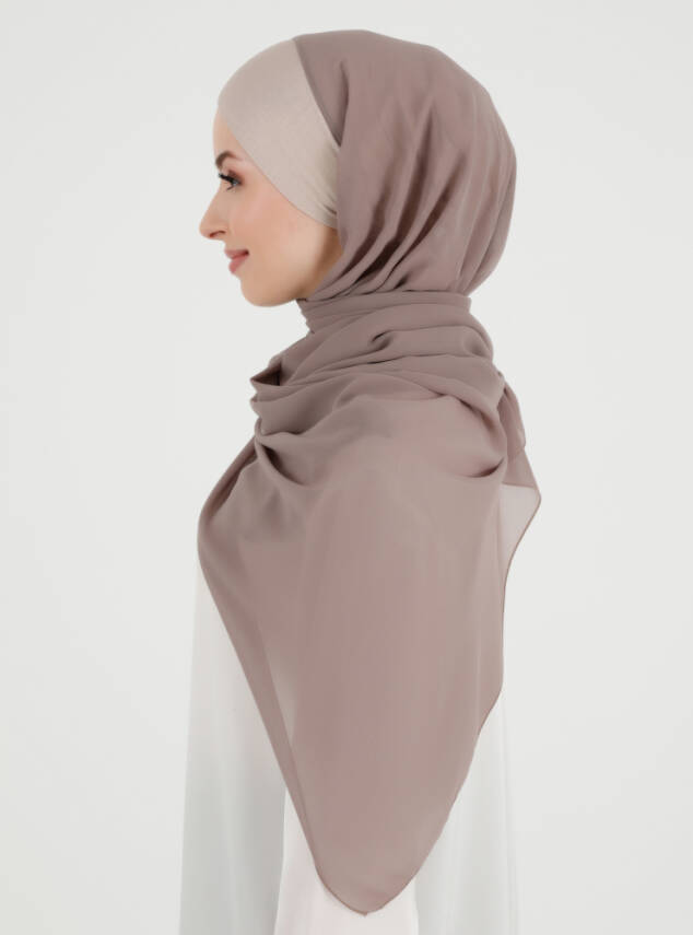 Boneli Çapraz Şifon Şal - 27