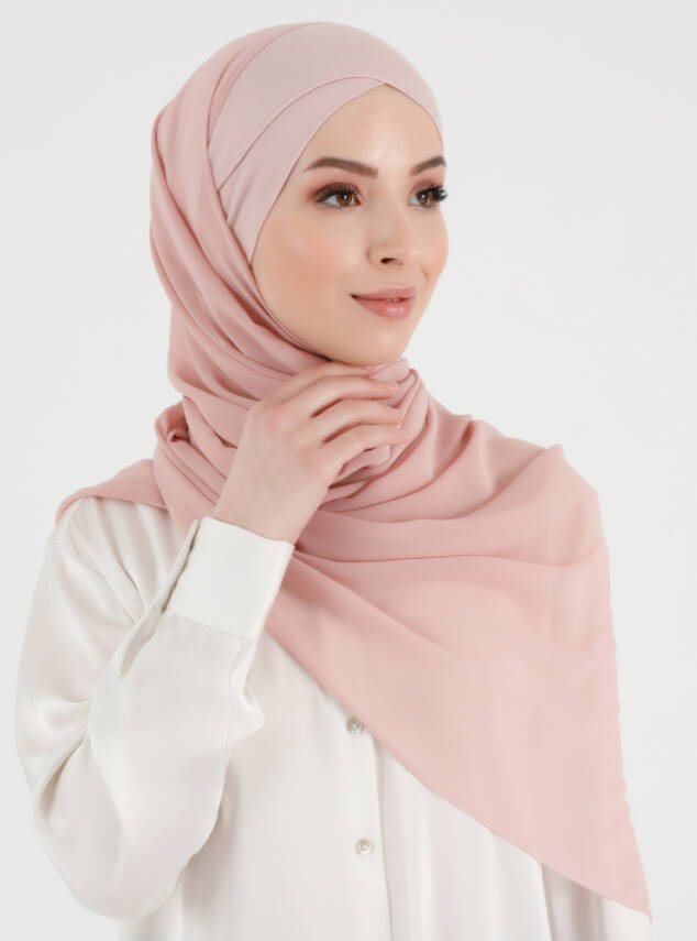 Boneli Çapraz Şifon Şal - 29