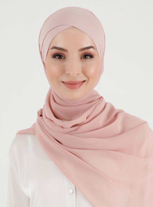 Boneli Çapraz Şifon Şal - 30