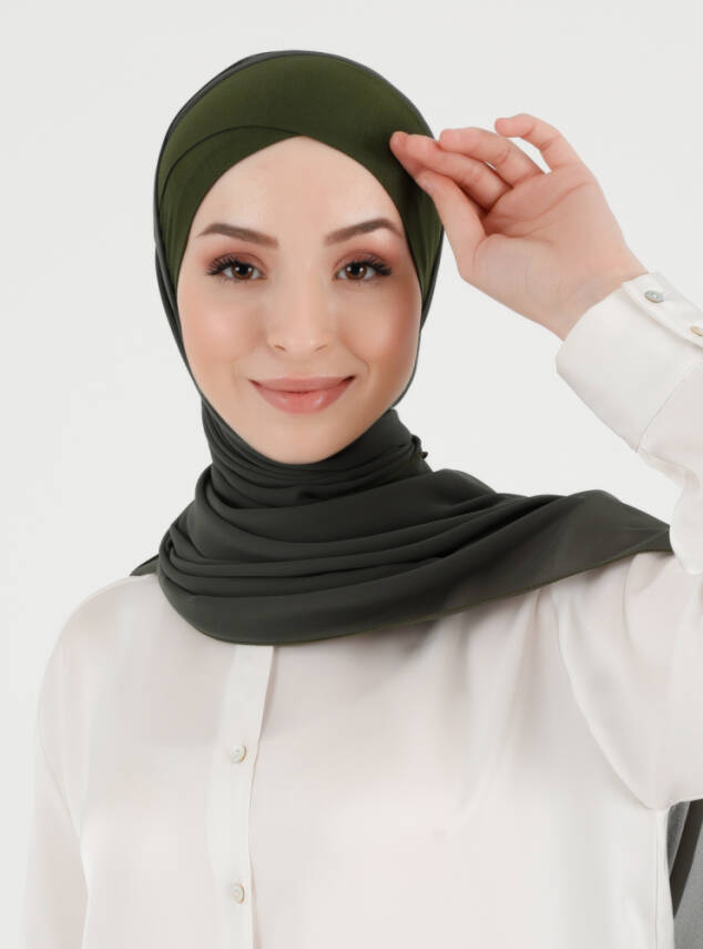 Boneli Çapraz Şifon Şal - 33