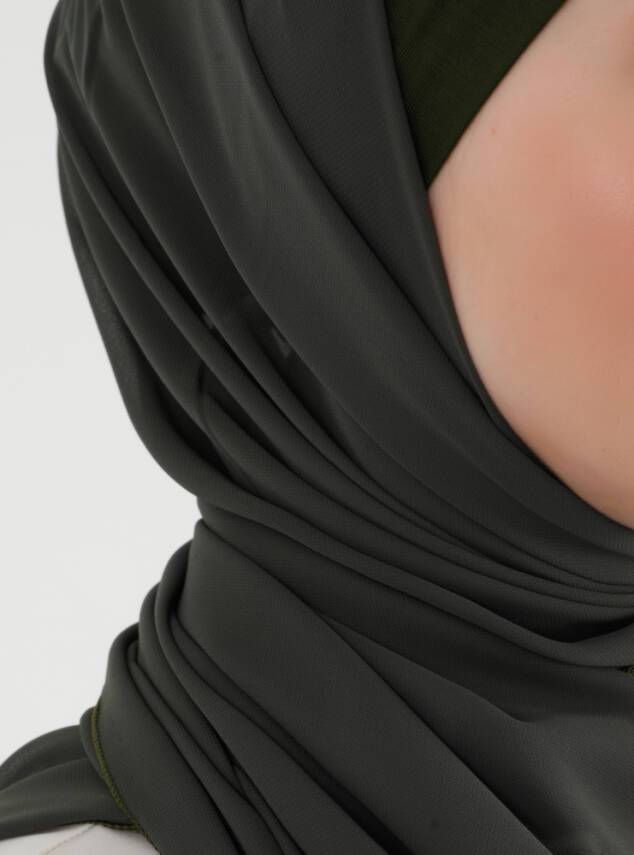 Boneli Çapraz Şifon Şal - 36