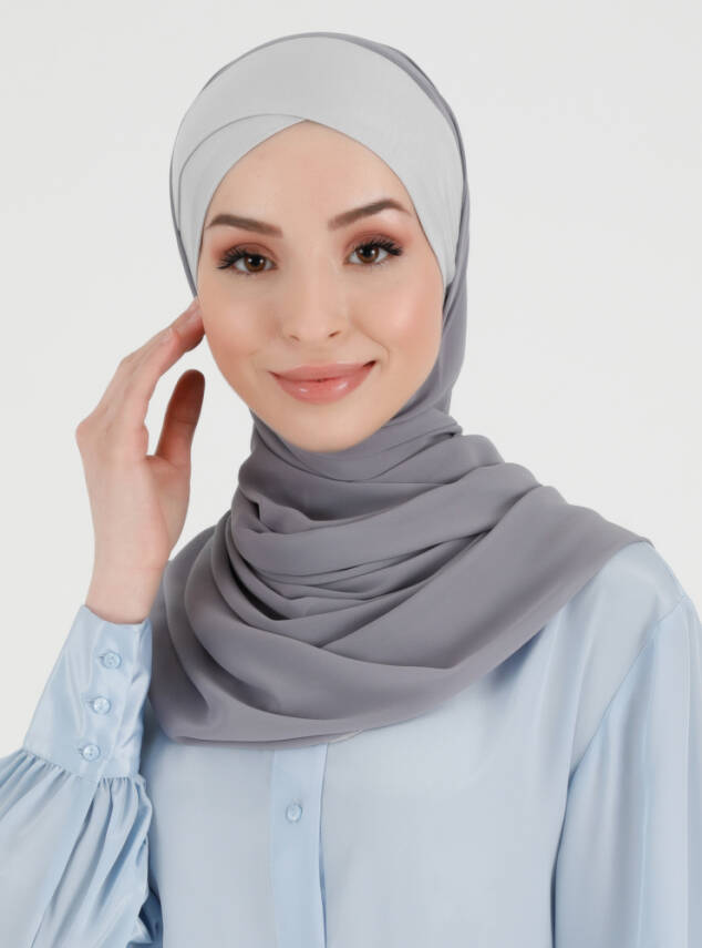 Boneli Çapraz Şifon Şal - 41