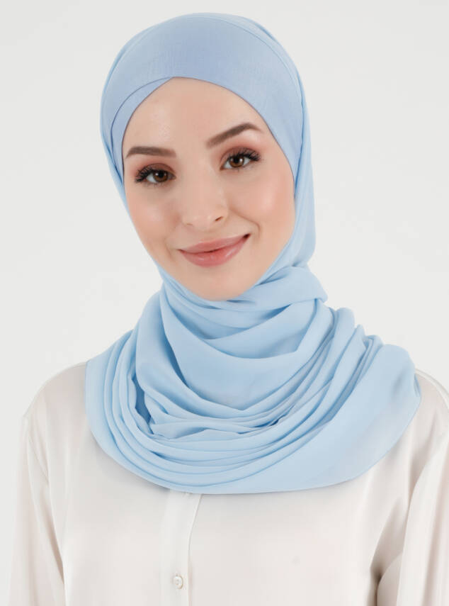 Boneli Çapraz Şifon Şal - 46