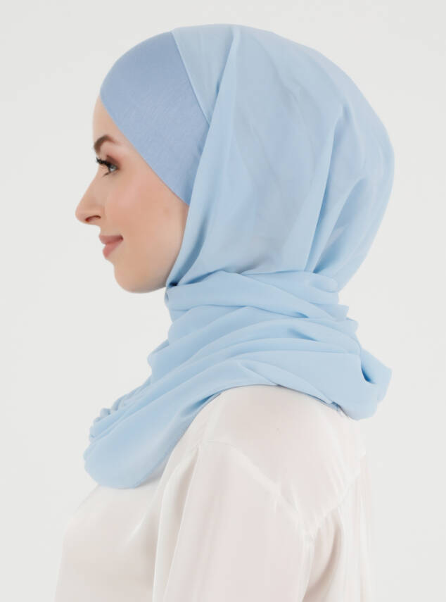 Boneli Çapraz Şifon Şal - 47