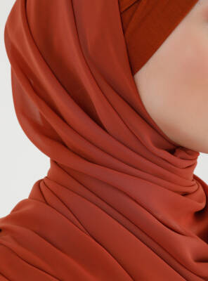 Boneli Çapraz Şifon Şal - 52