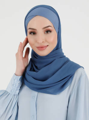 Boneli Çapraz Şifon Şal - 57