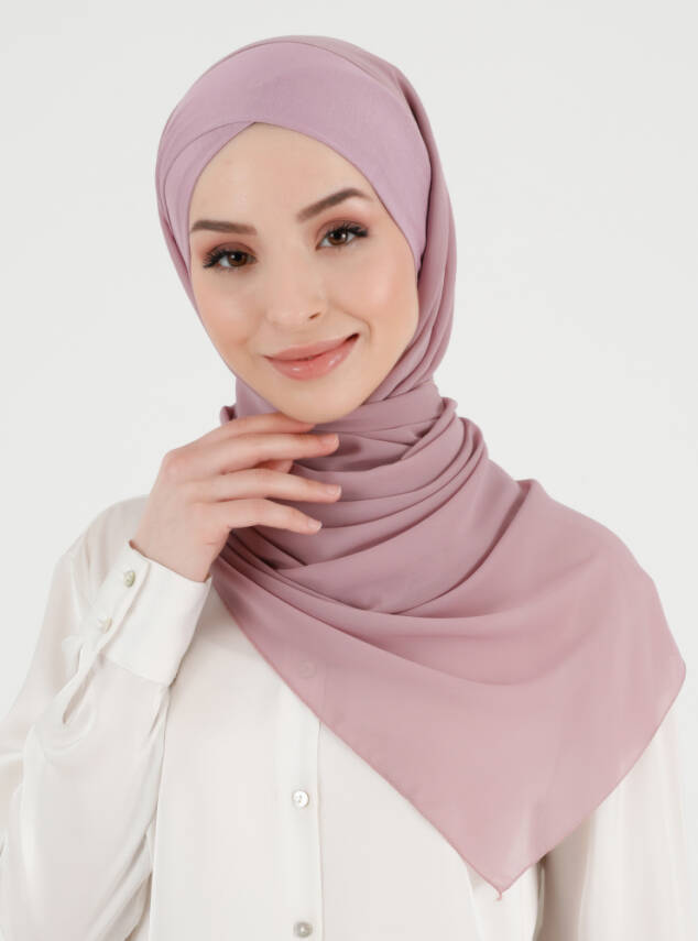 Boneli Çapraz Şifon Şal - 60