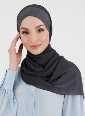 Boneli Çapraz Şifon Şal - 63