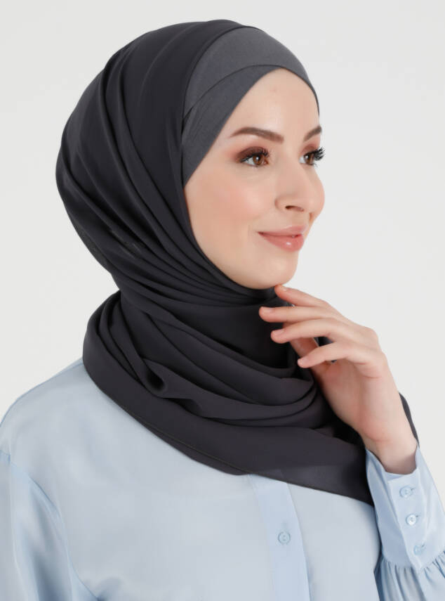 Boneli Çapraz Şifon Şal - 64