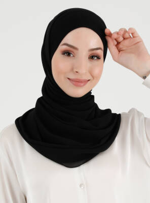 Boneli Düz Şifon Şal - 2