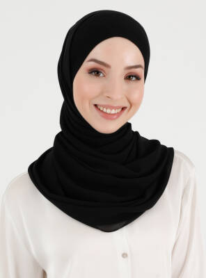 Boneli Düz Şifon Şal - 3