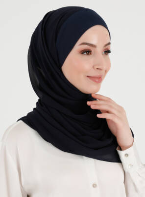 Boneli Düz Şifon Şal - 7