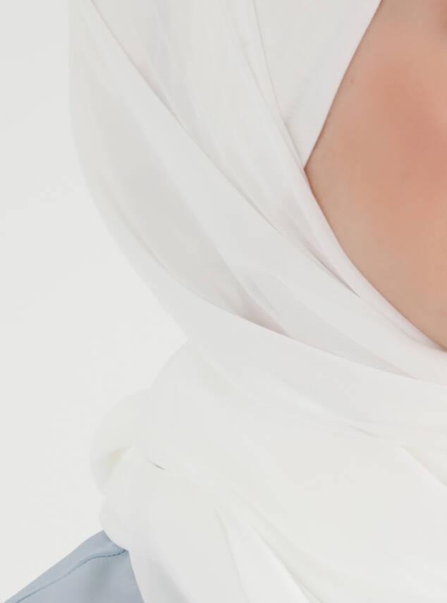 Boneli Düz Şifon Şal - 13