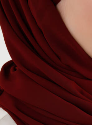 Boneli Düz Şifon Şal - 17