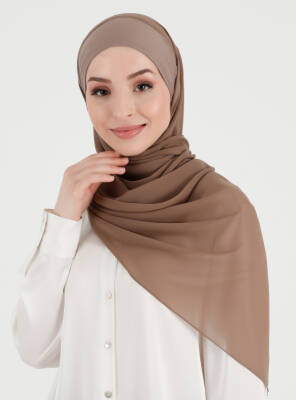 Boneli Düz Şifon Şal - 18