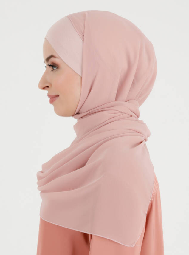 Boneli Düz Şifon Şal - 23