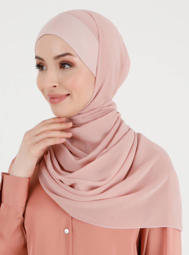 Boneli Düz Şifon Şal - 25