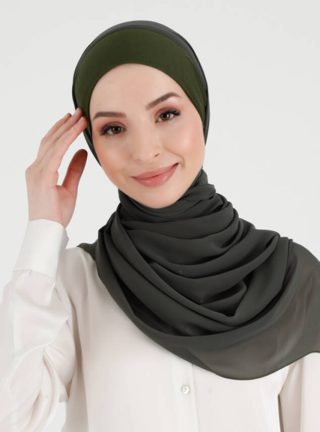 Boneli Düz Şifon Şal - 27