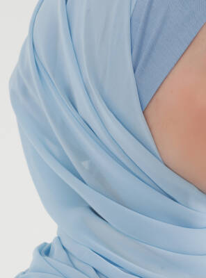 Boneli Düz Şifon Şal - 35