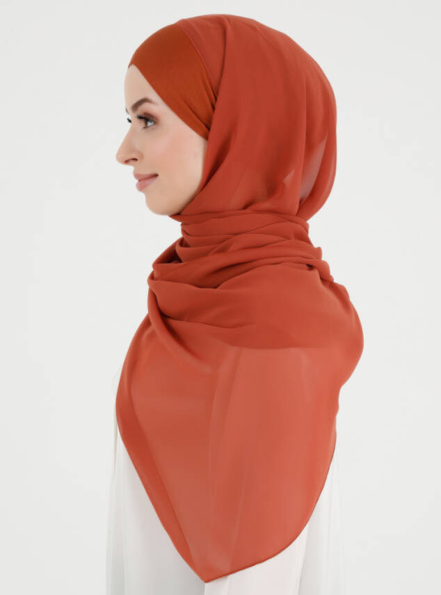 Boneli Düz Şifon Şal - 38