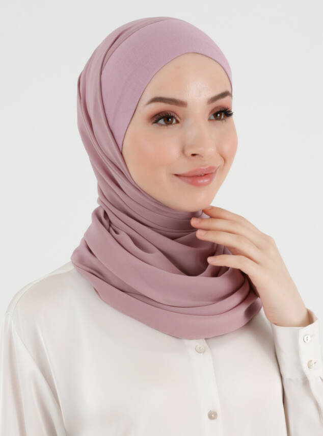 Boneli Düz Şifon Şal - 45