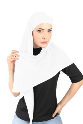 Boneli Şifon Oval Eşarp - 5