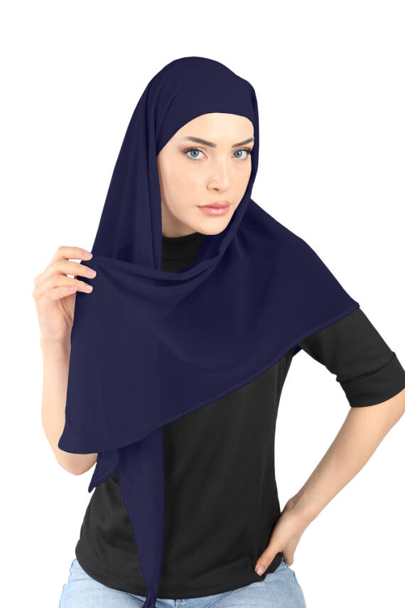 Boneli Şifon Oval Eşarp - 8