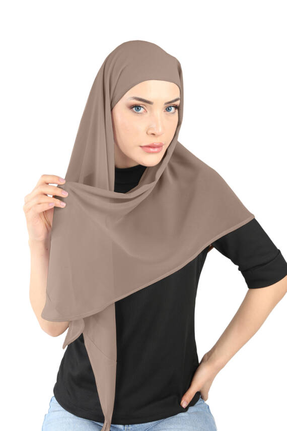 Boneli Şifon Oval Eşarp - 19