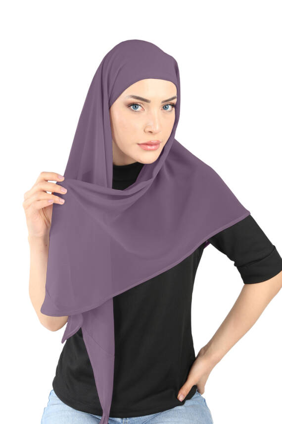 Boneli Şifon Oval Eşarp - 40