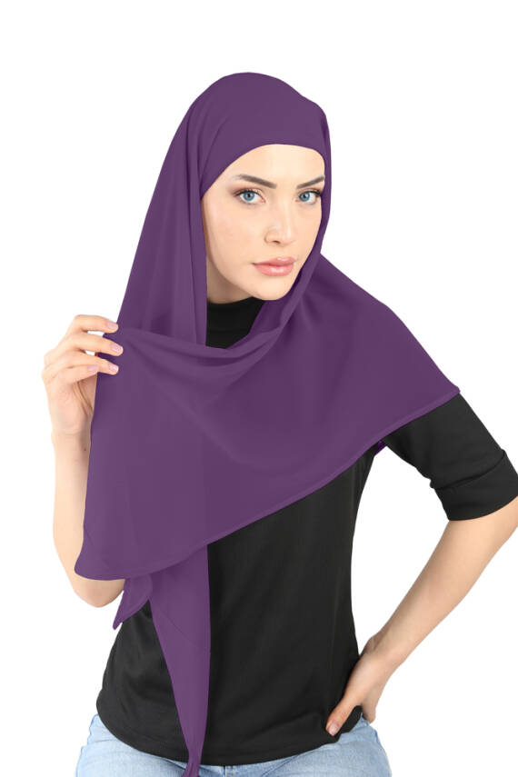 Boneli Şifon Oval Eşarp - 43