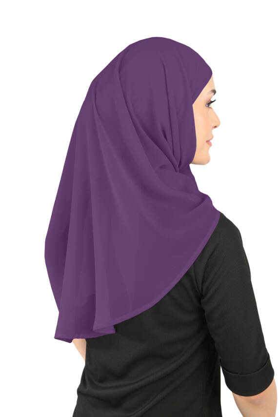 Boneli Şifon Oval Eşarp - 45