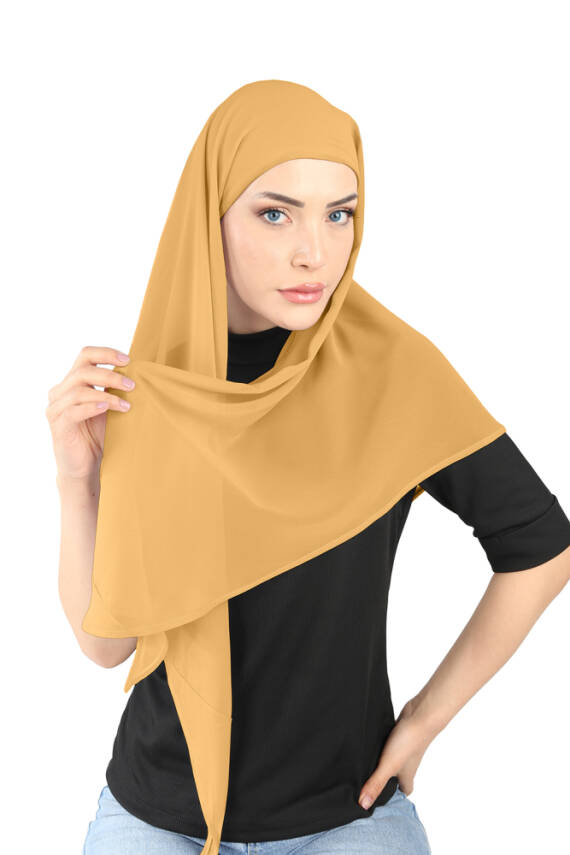 Boneli Şifon Oval Eşarp - 46