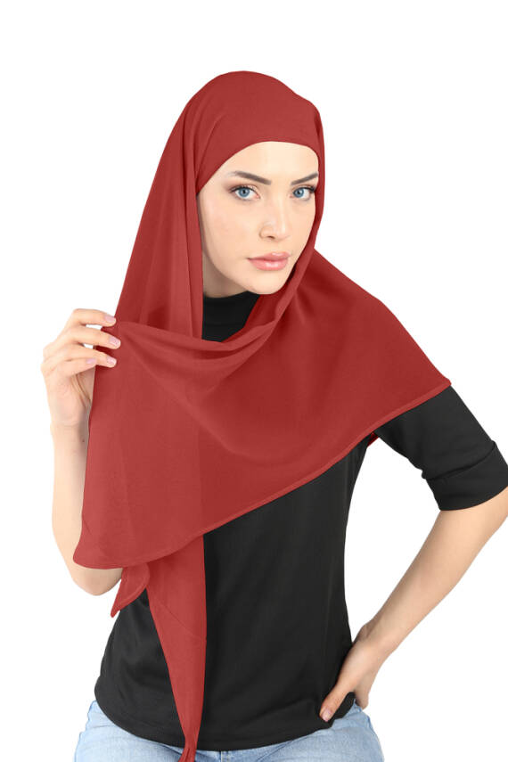 Boneli Şifon Oval Eşarp - 49