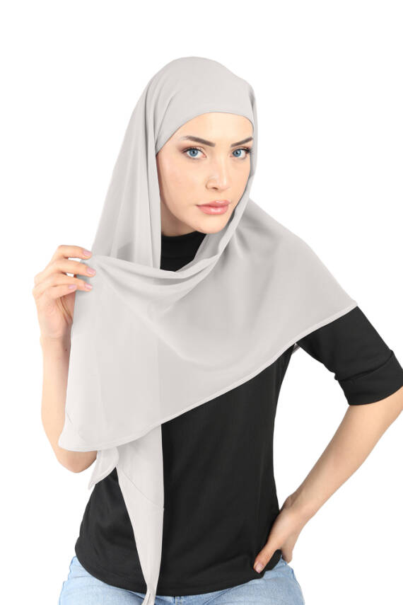 Boneli Şifon Oval Eşarp - 61