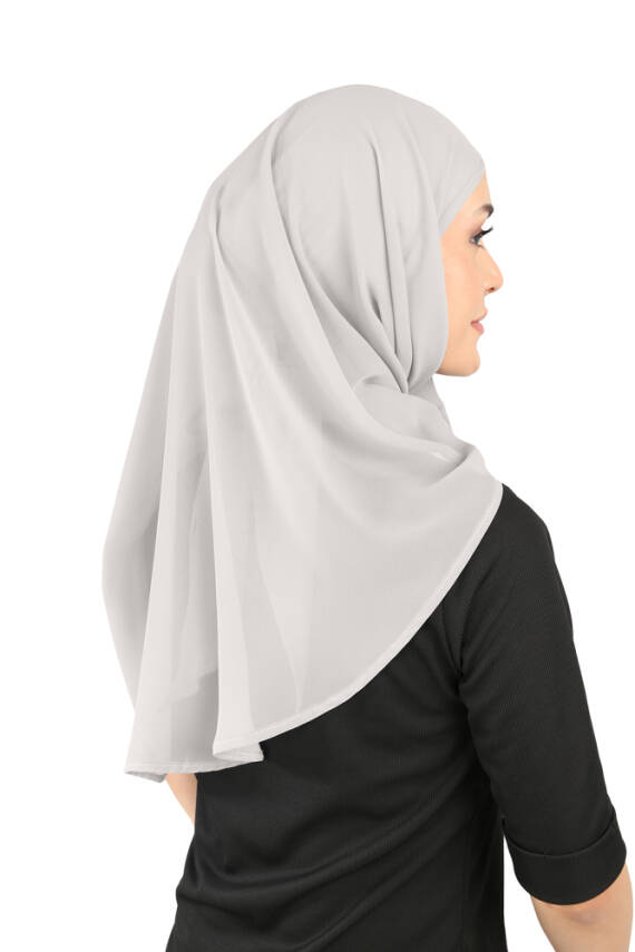 Boneli Şifon Oval Eşarp - 63