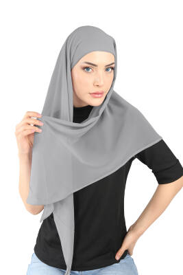 Boneli Şifon Oval Eşarp - 64