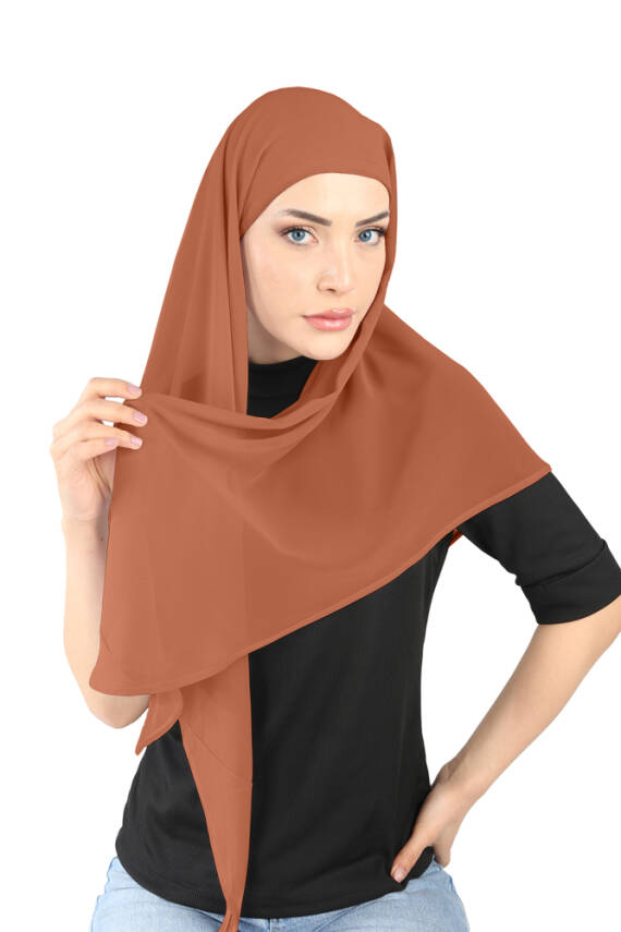 Boneli Şifon Oval Eşarp - 70