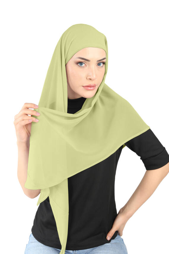 Boneli Şifon Oval Eşarp - 76