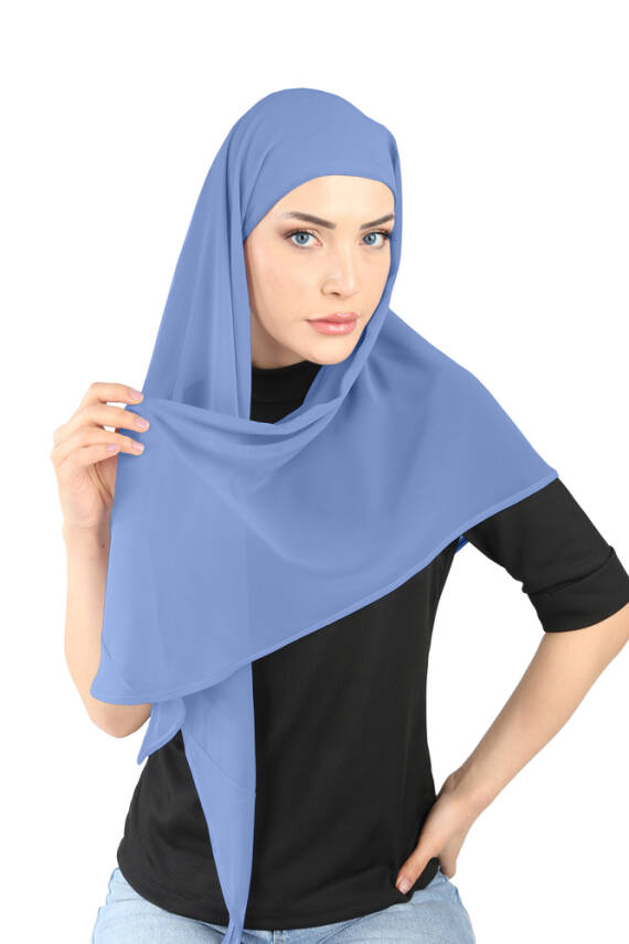 Boneli Şifon Oval Eşarp - 79