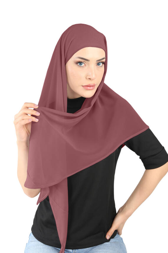 Boneli Şifon Oval Eşarp - 100