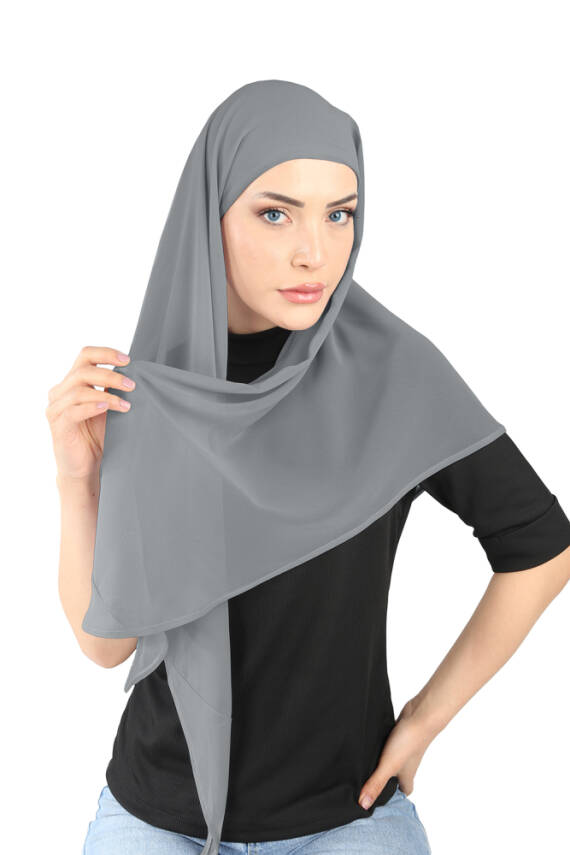 Boneli Şifon Oval Eşarp - 109